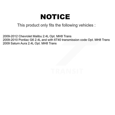Front CV Axle Drive Shaft Kit For Chevrolet Malibu Pontiac G6 Saturn Aura Opt. MH8 Trans KCV-100003