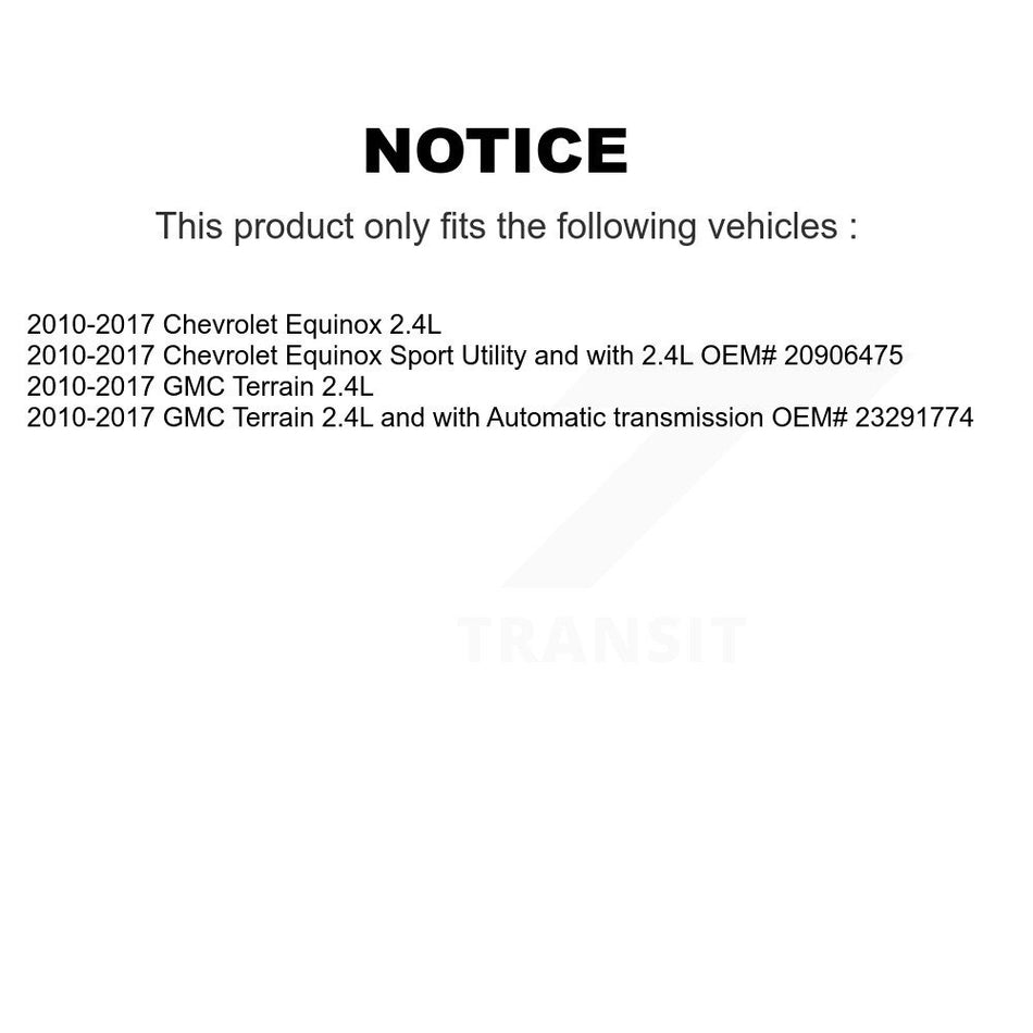 Front CV Axle Drive Shaft Complete Assembly Kit For Chevrolet Equinox GMC Terrain KCV-100013