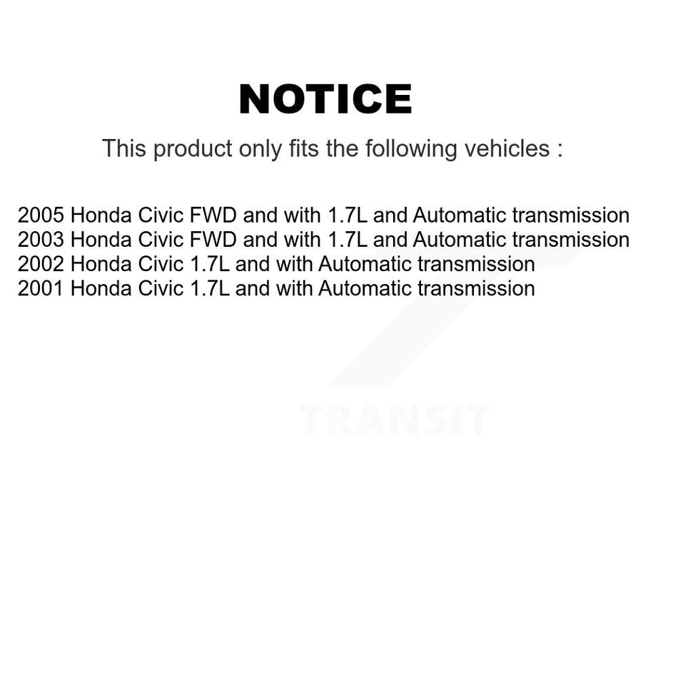 Front CV Axle Drive Shaft Complete Assembly Kit For Honda Civic KCV-100039