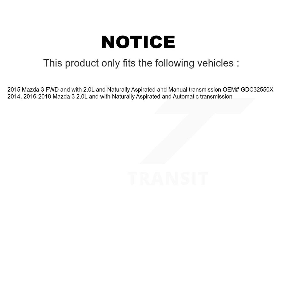 Front CV Axle Drive Shaft Complete Assembly Kit For Mazda 3 KCV-100063