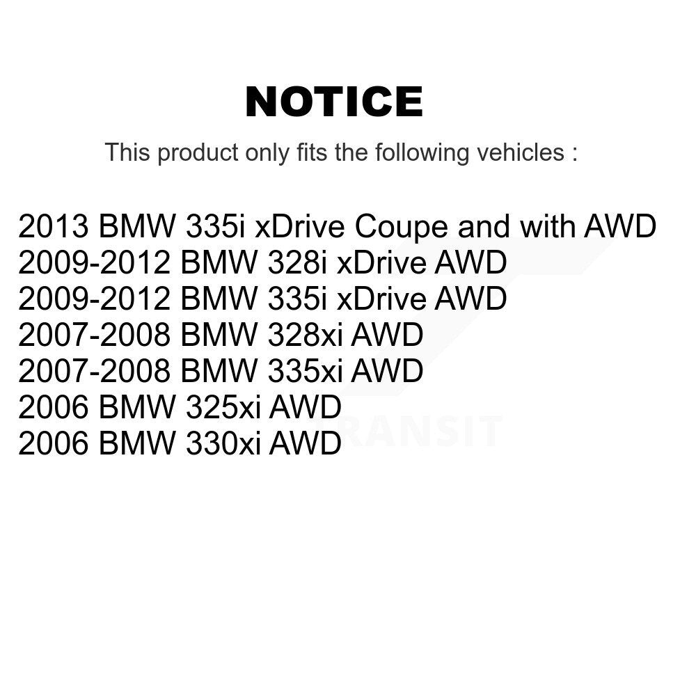 Front CV Axle Drive Shaft Assembly Kit For BMW 328i xDrive 335i 328xi 335xi 325xi 330xi KCV-100106
