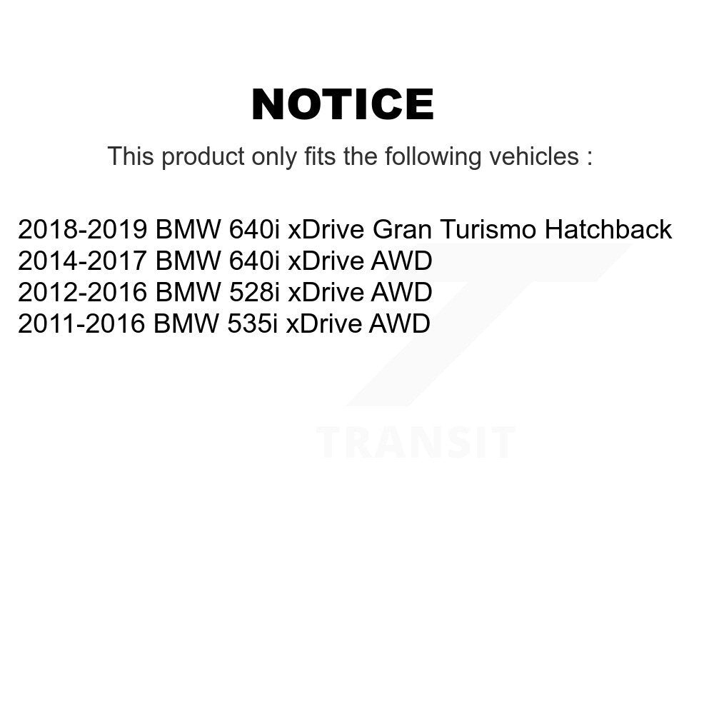 Front CV Axle Drive Shaft Assembly Kit For BMW 535i xDrive 528i 640i Gran Turismo KCV-100128