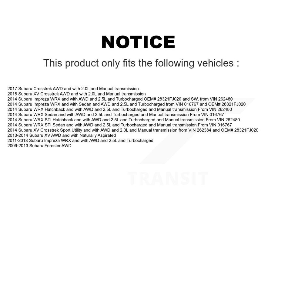 Front CV Axle Drive Shaft Assembly Kit For Subaru Forester Impreza XV Crosstrek WRX STI KCV-100132