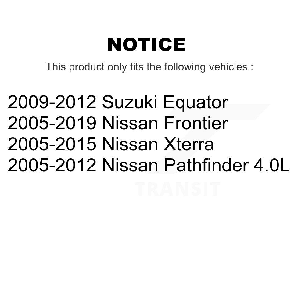 Front CV Axle Drive Shaft Kit For Nissan Frontier Pathfinder Xterra Suzuki Equator KCV-100138