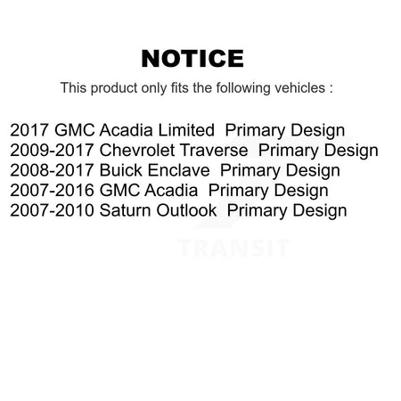 Front CV Axle Shaft Kit For GMC Acadia Buick Enclave Chevrolet Traverse Saturn Outlook KCV-100149