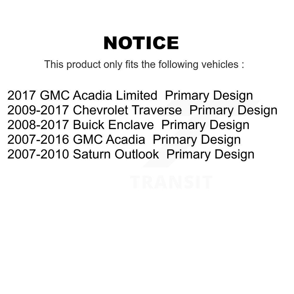 Front CV Axle Shaft Kit For GMC Acadia Buick Enclave Chevrolet Traverse Saturn Outlook KCV-100149