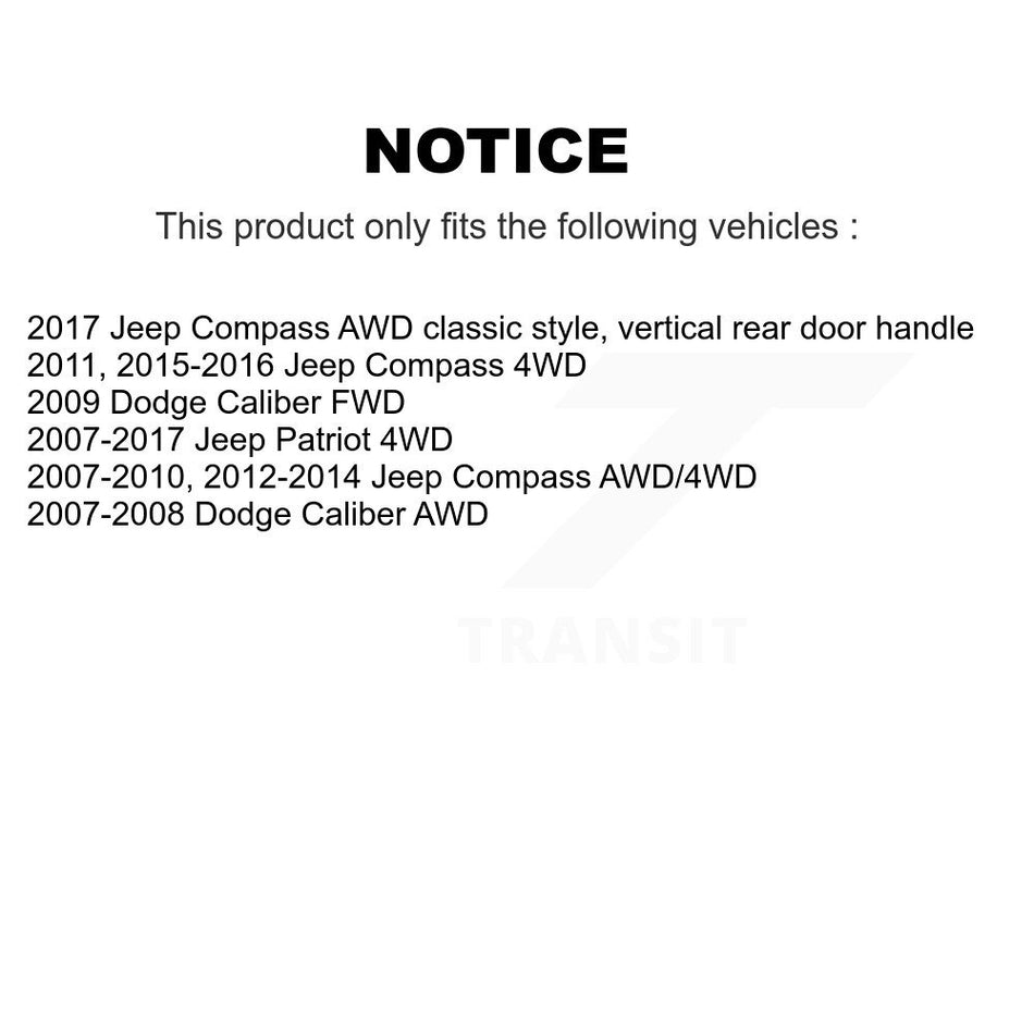Rear CV Axle Drive Shaft Complete Assembly Kit For Jeep Patriot Compass Dodge Caliber KCV-100171