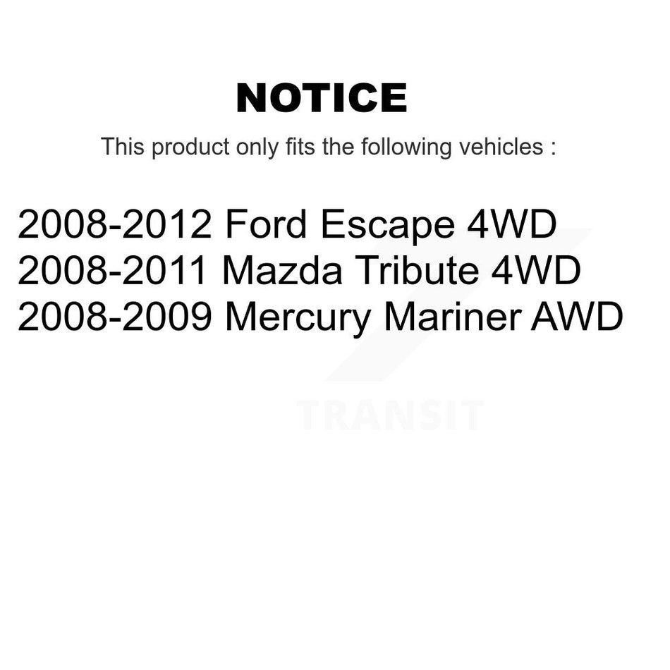 Rear CV Axle Drive Shaft Assembly Kit For Ford Escape Mazda Tribute Mercury Mariner KCV-100173