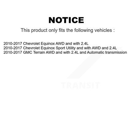 Front Rear CV Axle Drive Shaft Complete Assembly Kit For Chevrolet Equinox GMC Terrain KCV-100180