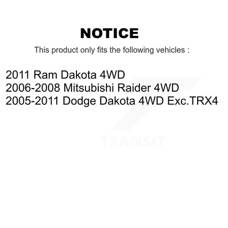 Front Left CV Axle Shaft & Intermediate Kit For Dakota Dodge Ram Mitsubishi Raider KCV-100190