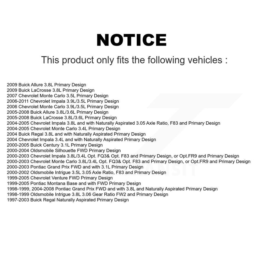 Front CV Axle Shaft Kit For Chevrolet Impala Buick Pontiac Grand Prix LaCrosse Montana KCV-100197