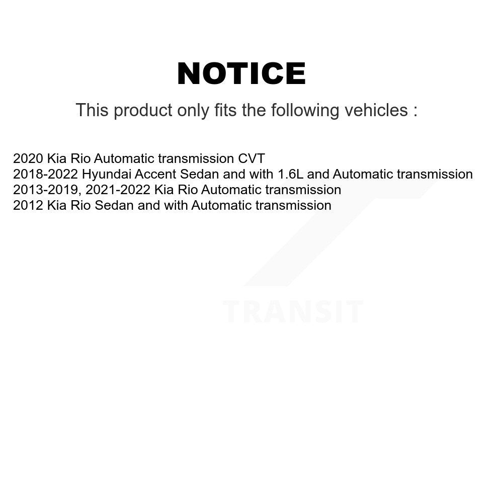 Front CV Axle Drive Shaft Complete Assembly Kit For Kia Rio Hyundai Accent KCV-100206