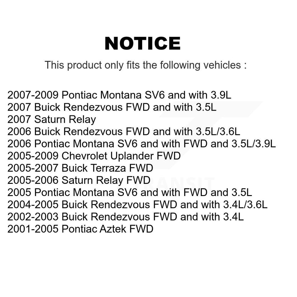 Front CV Axle Shaft Kit For Pontiac Montana Chevrolet Uplander Buick Rendezvous Terraza KCV-100214