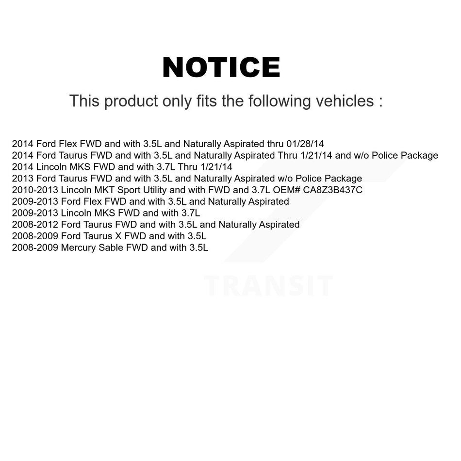 Front CV Axle Drive Shaft Kit For Ford Taurus Flex Lincoln MKS X MKT Mercury Sable KCV-100216