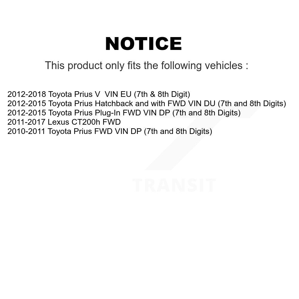 Front CV Axle Drive Shaft Complete Assembly Kit For Toyota Prius V Lexus CT200h Plug-In KCV-100219