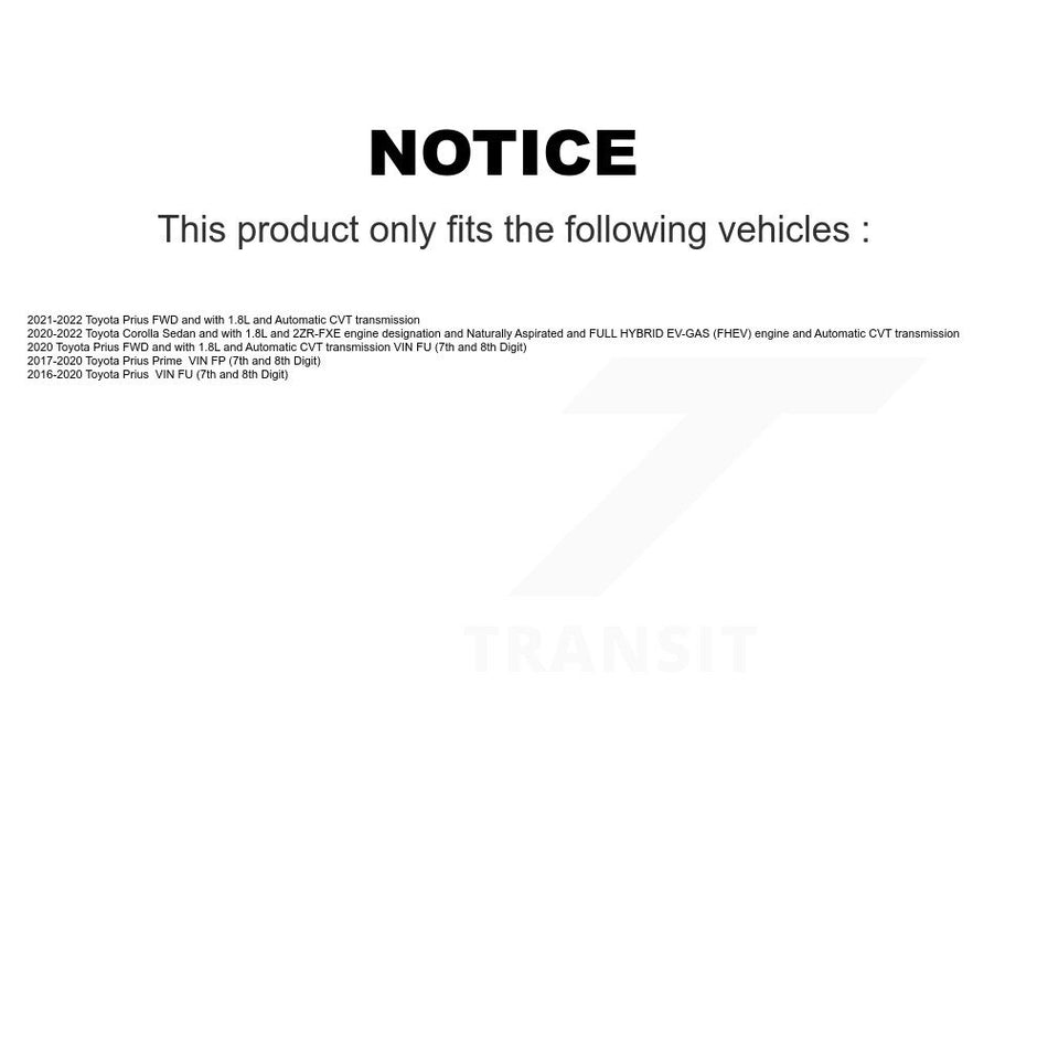 Front CV Axle Drive Shaft Complete Assembly Kit For Toyota Corolla Prius Prime KCV-100223