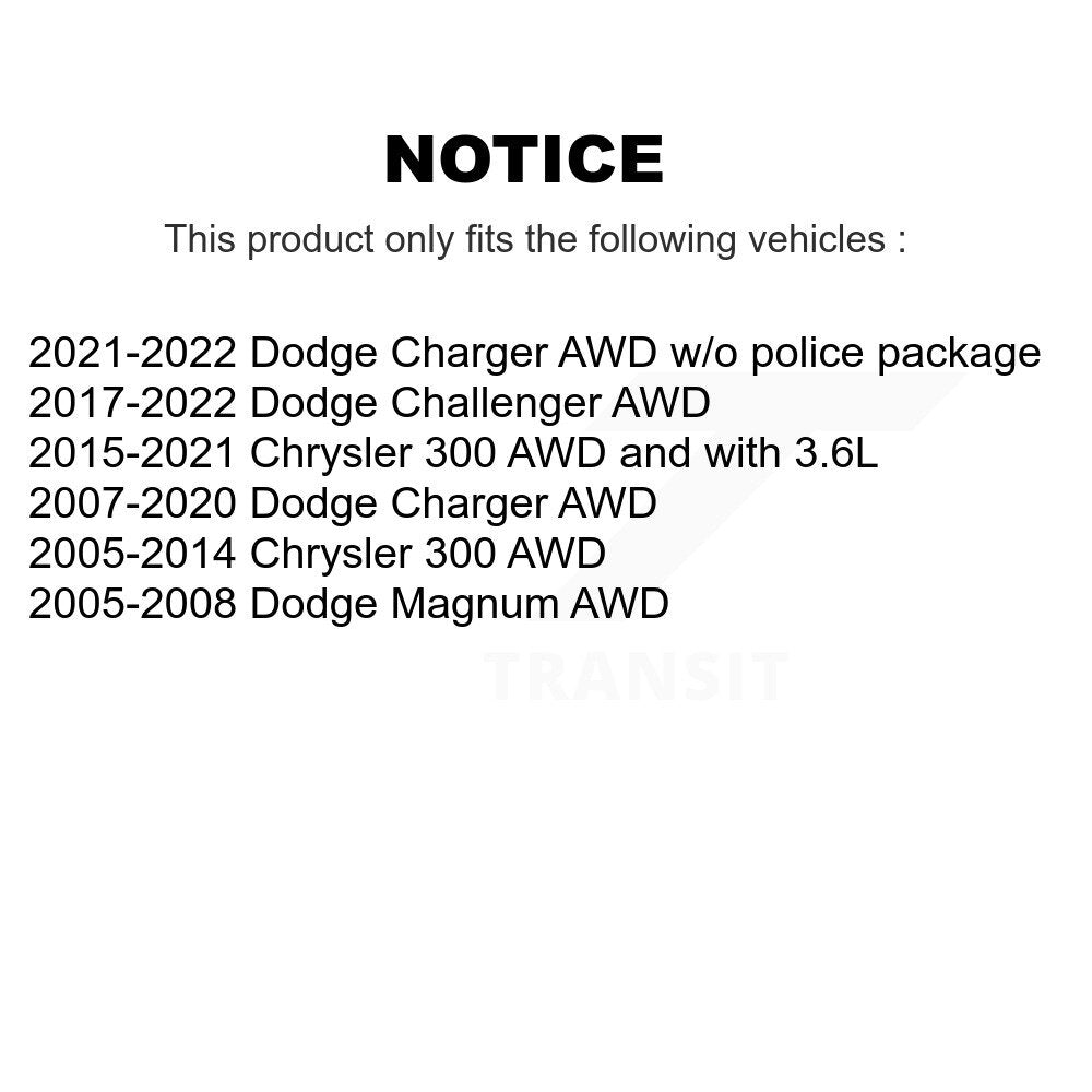 Front CV Axle Drive Shaft Assembly Kit For Dodge Chrysler 300 Charger Challenger Magnum KCV-100232