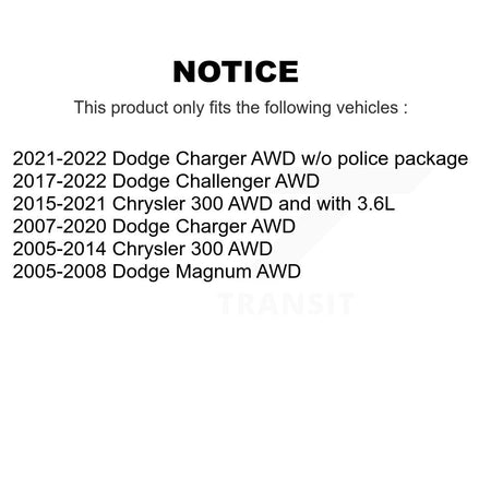 Front CV Axle Drive Shaft Assembly Kit For Dodge Chrysler 300 Charger Challenger Magnum KCV-100232