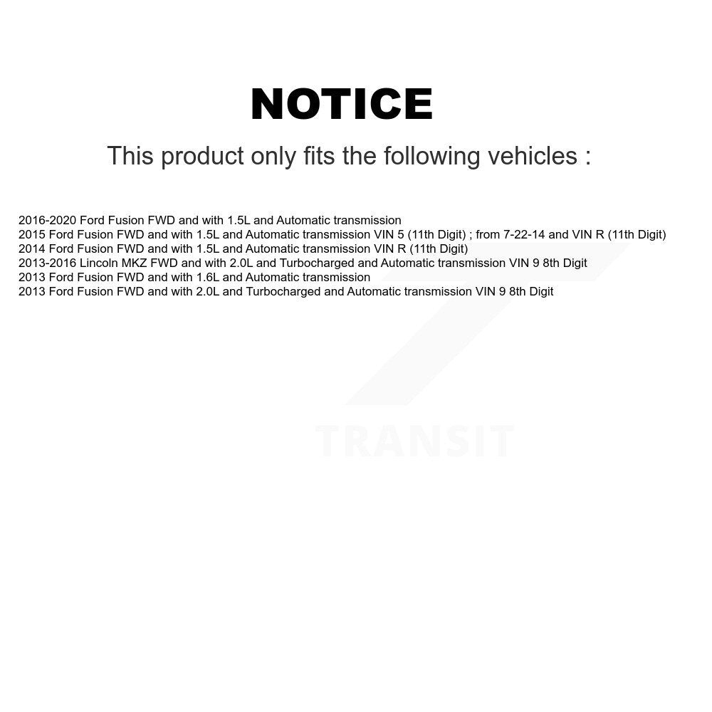 Front CV Axle Drive Shaft Complete Assembly Kit For Ford Fusion Lincoln MKZ KCV-100276