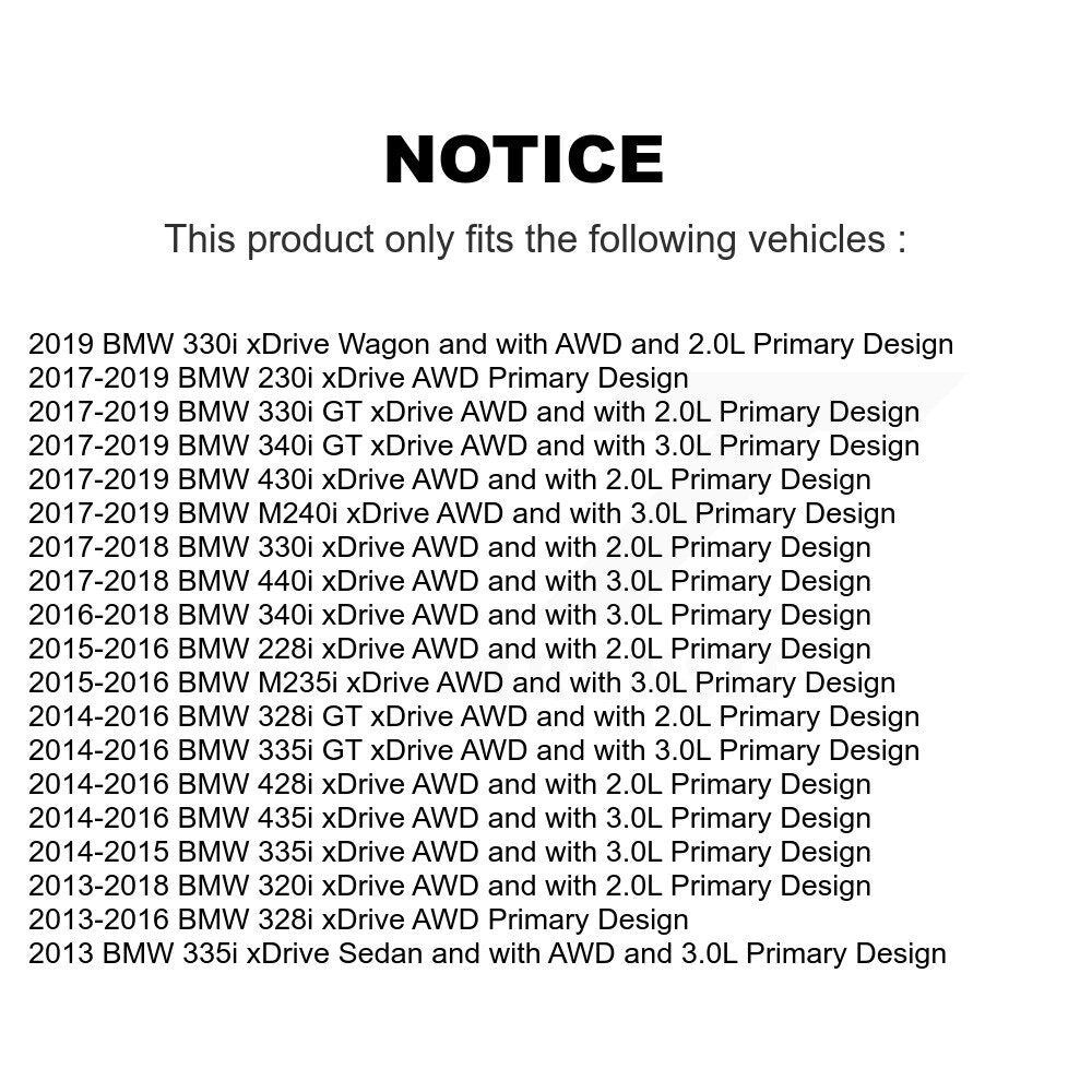 Front CV Axle Shaft Kit For BMW 328i xDrive 330i 320i 335i 428i 340i 435i 430i 230i 228i KCV-100290