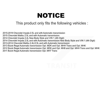 Front CV Axle Drive Shaft Complete Assembly Kit For Chevrolet Malibu Impala Buick Regal KCV-100293