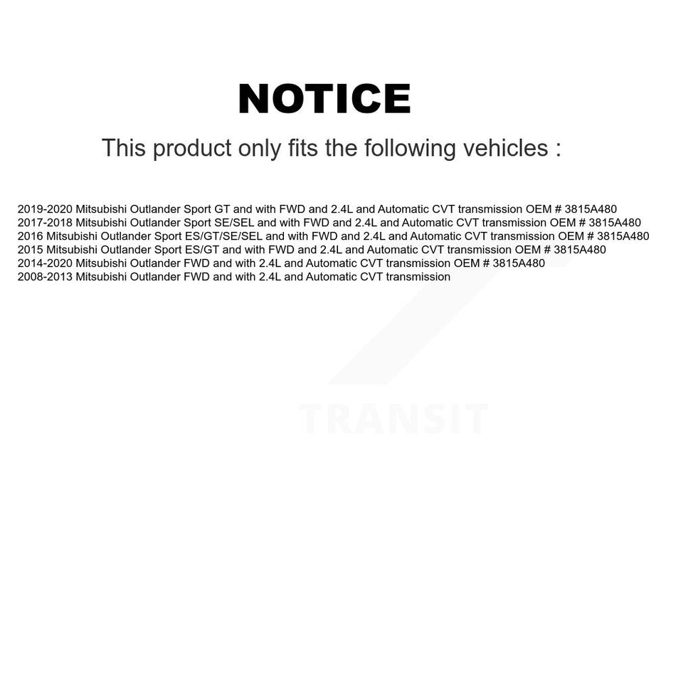 Front CV Axle Drive Shaft Complete Assembly Kit For Mitsubishi Outlander Sport KCV-100294