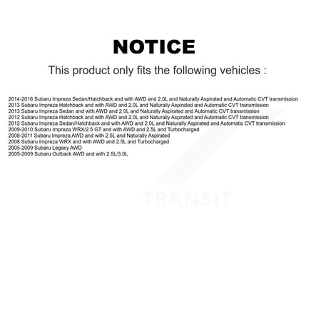 Front CV Axle Drive Shaft Complete Assembly Kit For Subaru Impreza Outback Legacy KCV-100295