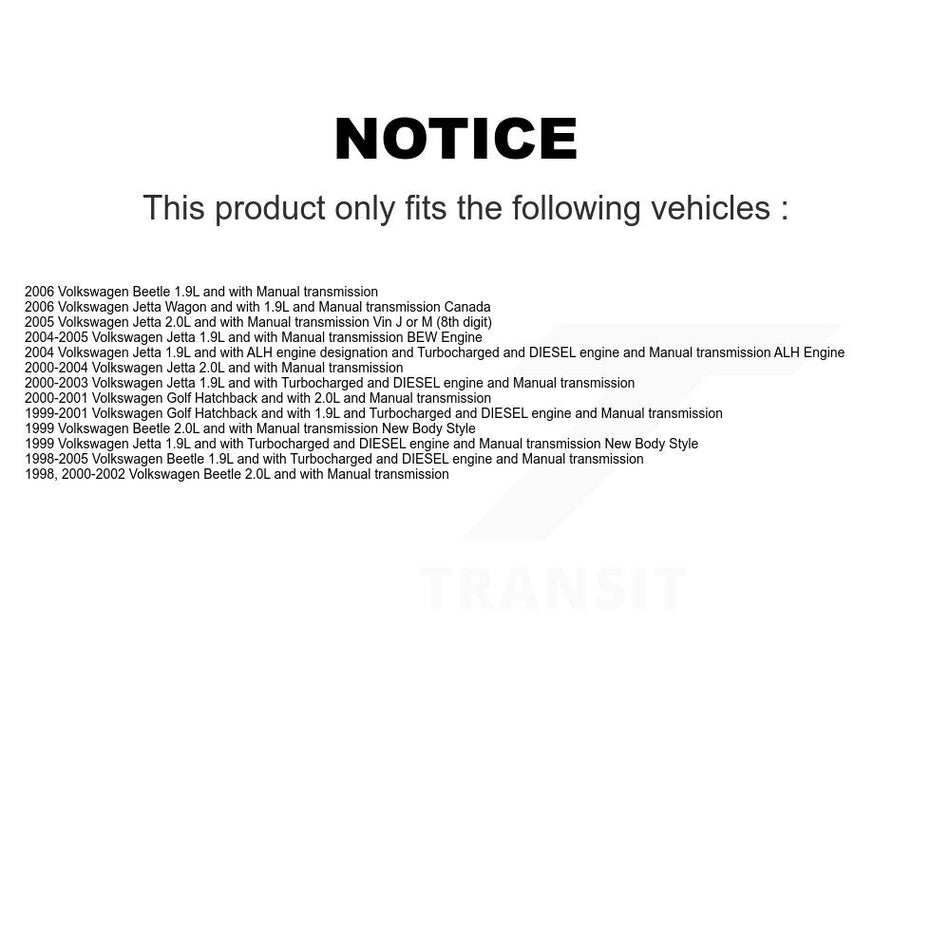 Front CV Axle Drive Shaft Complete Assembly Kit For Volkswagen Jetta Beetle Golf KCV-100312