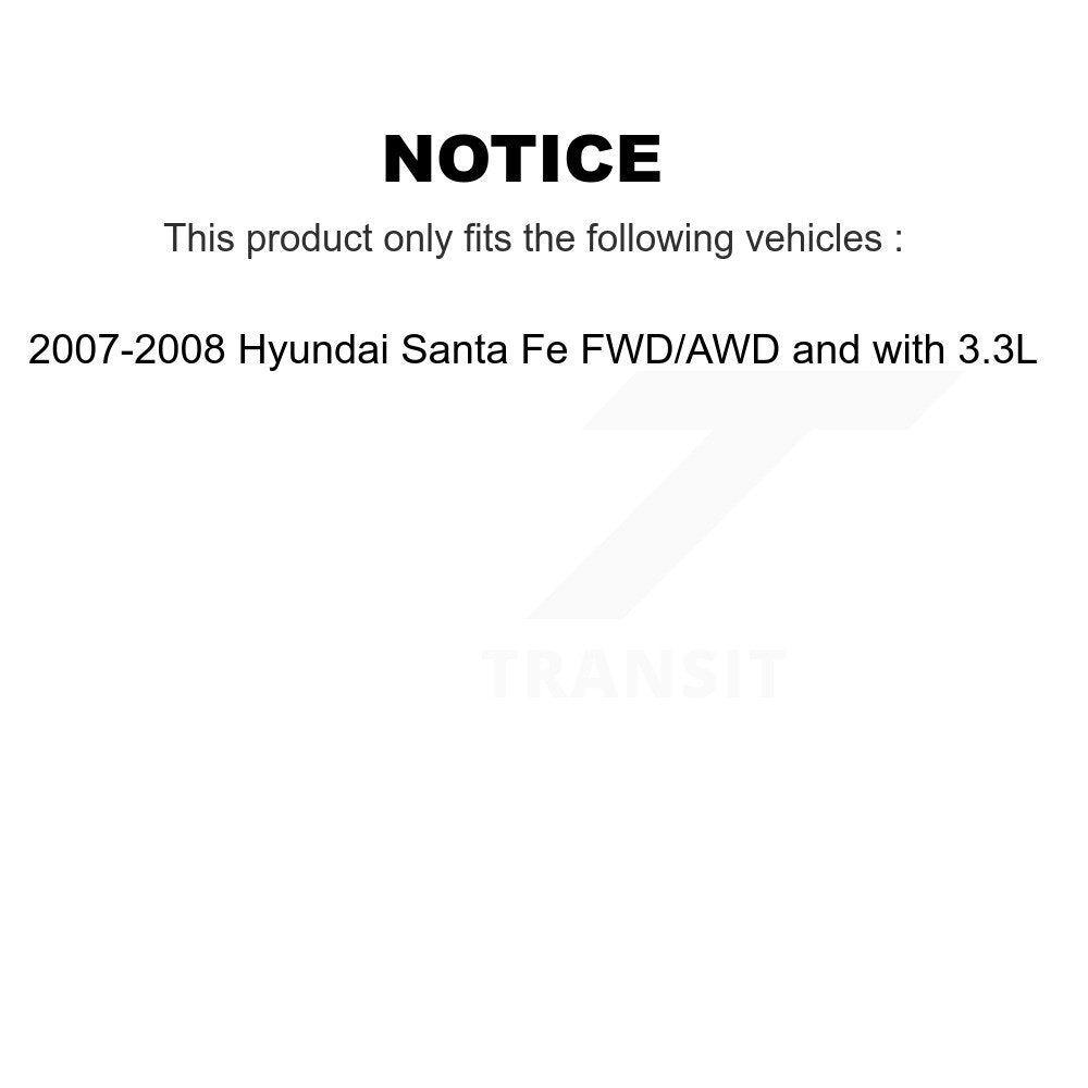 Front CV Axle Drive Shaft Assembly Kit For 2007-2008 Hyundai Santa Fe FWD AWD with 3.3L KCV-100323