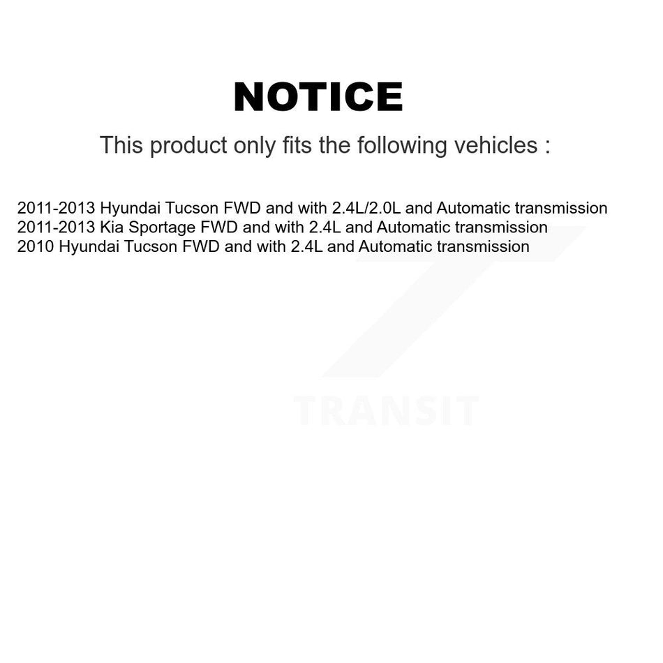 Front CV Axle Drive Shaft Complete Assembly Kit For Hyundai Tucson Kia Sportage KCV-100333