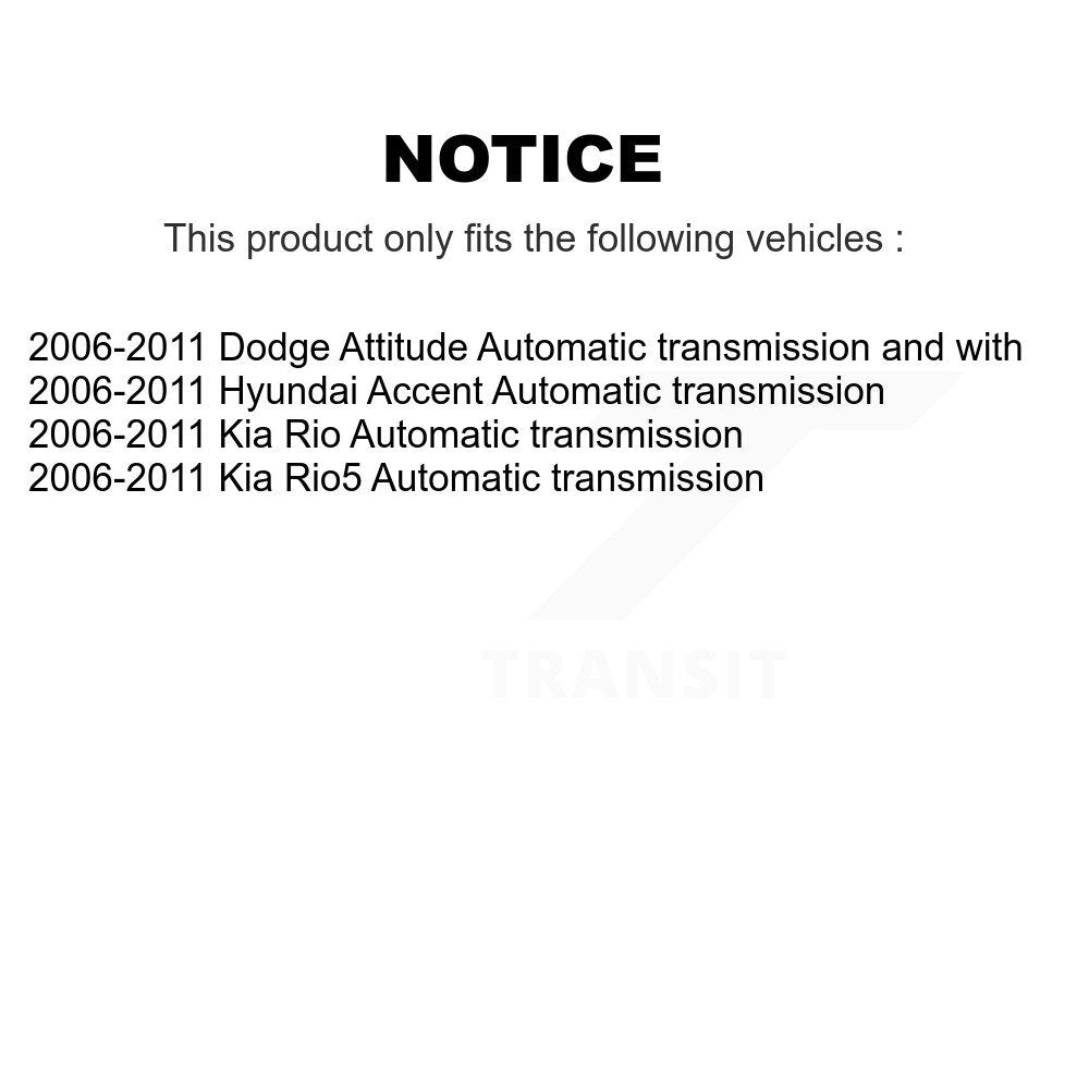 Front CV Axle Drive Shaft Kit For 2006-2011 Hyundai Accent Kia Rio Rio5 Dodge Attitude KCV-100345