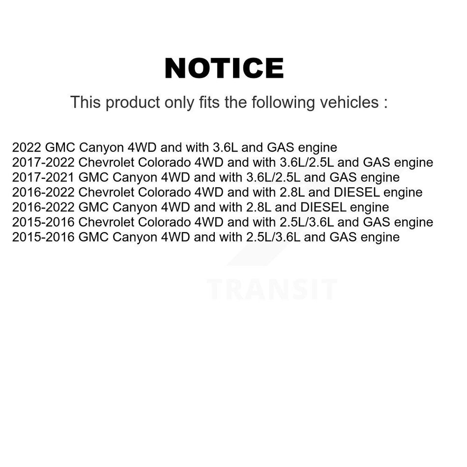 Front CV Axle Drive Shaft Complete Assembly Kit For Chevrolet Colorado GMC Canyon KCV-100346