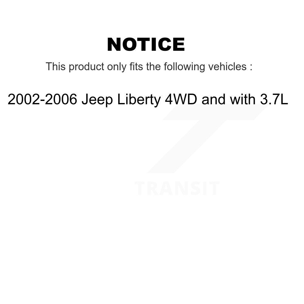 Front CV Axle Drive Shaft Complete Assembly Kit For 2002-2006 Jeep Liberty 4WD with 3.7L KCV-100353