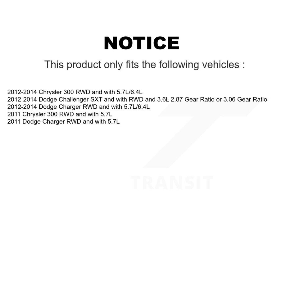 Rear CV Axle Drive Shaft Complete Assembly Kit For Dodge Chrysler 300 Charger Challenger KCV-100383