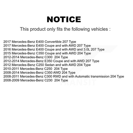 Rear CV Axle Drive Shaft Assembly Kit For Mercedes-Benz C300 C350 C250 E350 E400 C230 KCV-100395