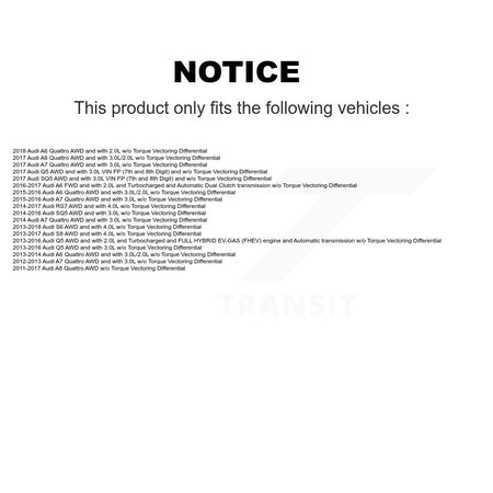 Front Rear CV Axle Drive Shaft Assembly Kit For Audi Q5 A6 Quattro A7 SQ5 A8 S6 RS7 S8 KCV-100416