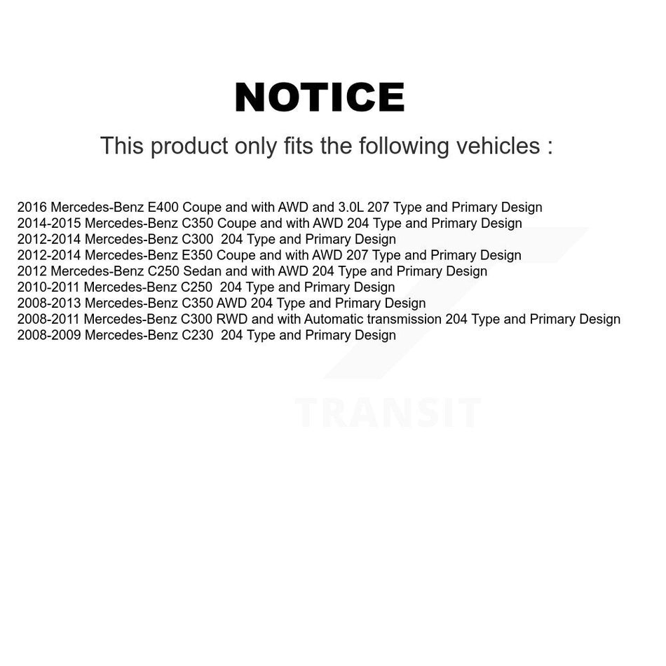 Front Rear CV Axle Drive Shaft Kit For Mercedes-Benz C300 C350 C250 E350 C230 E400 KCV-100422