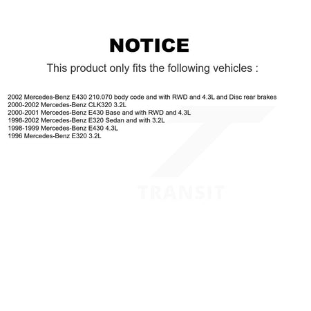 Front Rear Ceramic Disc Brake Pads And Wear Sensor Kit For Mercedes-Benz E320 CLK320 E430 KCW-100037