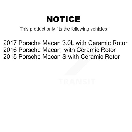 Front Rear Ceramic Disc Brake Pads & Wear Sensor Kit For Porsche Macan with Rotor KCW-100222