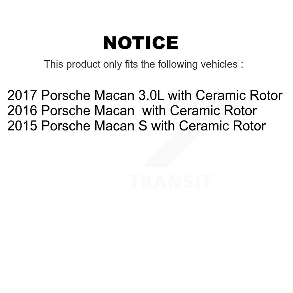 Front Rear Ceramic Disc Brake Pads & Wear Sensor Kit For Porsche Macan with Rotor KCW-100222