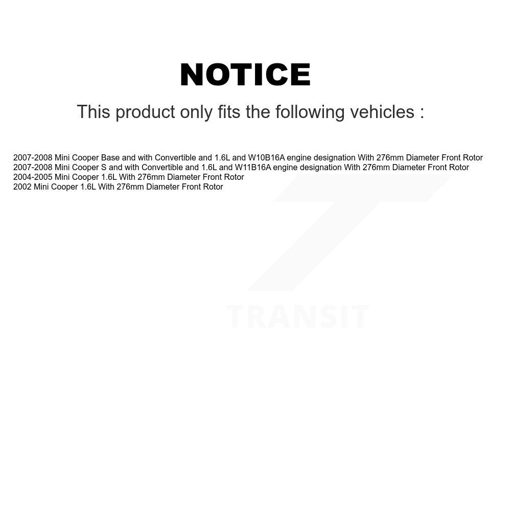 Front Rear Ceramic Disc Brake Pads And Wear Sensors Kit For Mini Cooper KCW-100242