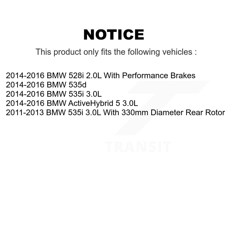 Front Rear Ceramic Disc Brake Pad & Wear Sensor Kit For BMW 535i 528i 535d ActiveHybrid 5 KCW-100287