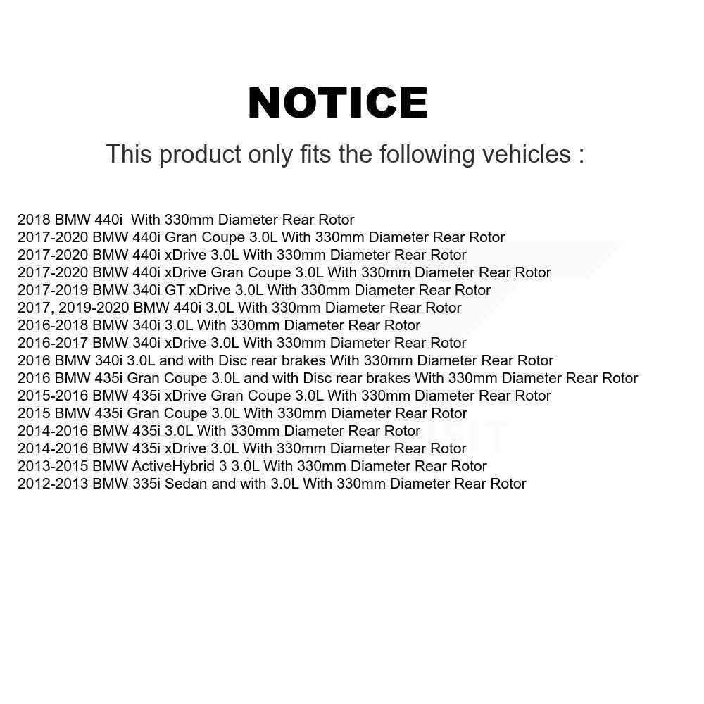 Front Rear Ceramic Brake Pads Wear Sensor Kit For BMW 340i xDrive 435i 440i Gran Coupe GT KCW-100296