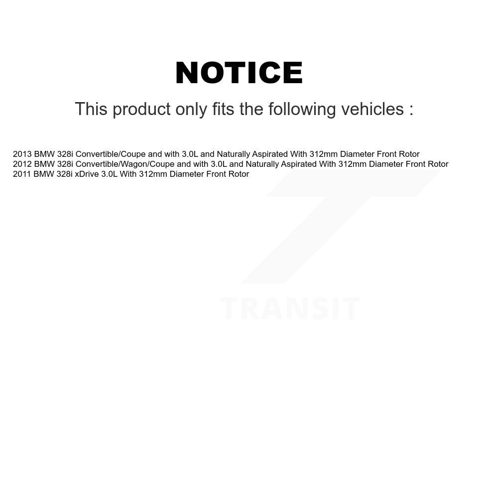 Front Rear Ceramic Disc Brake Pads And Wear Sensors Kit For BMW 328i xDrive KCW-100316