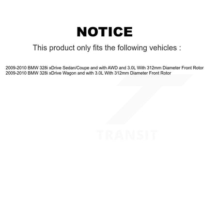 Front Rear Ceramic Disc Brake Pads And Wear Sensors Kit (5Pc) For BMW 328i xDrive KCW-100379
