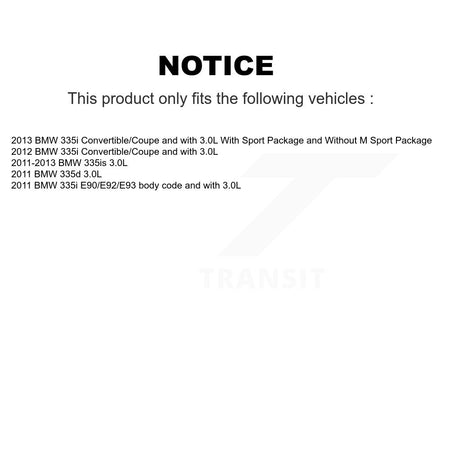 Front Rear Ceramic Disc Brake Pads And Wear Sensors Kit (7Pc) For BMW 335i 335is 335d KCW-100409