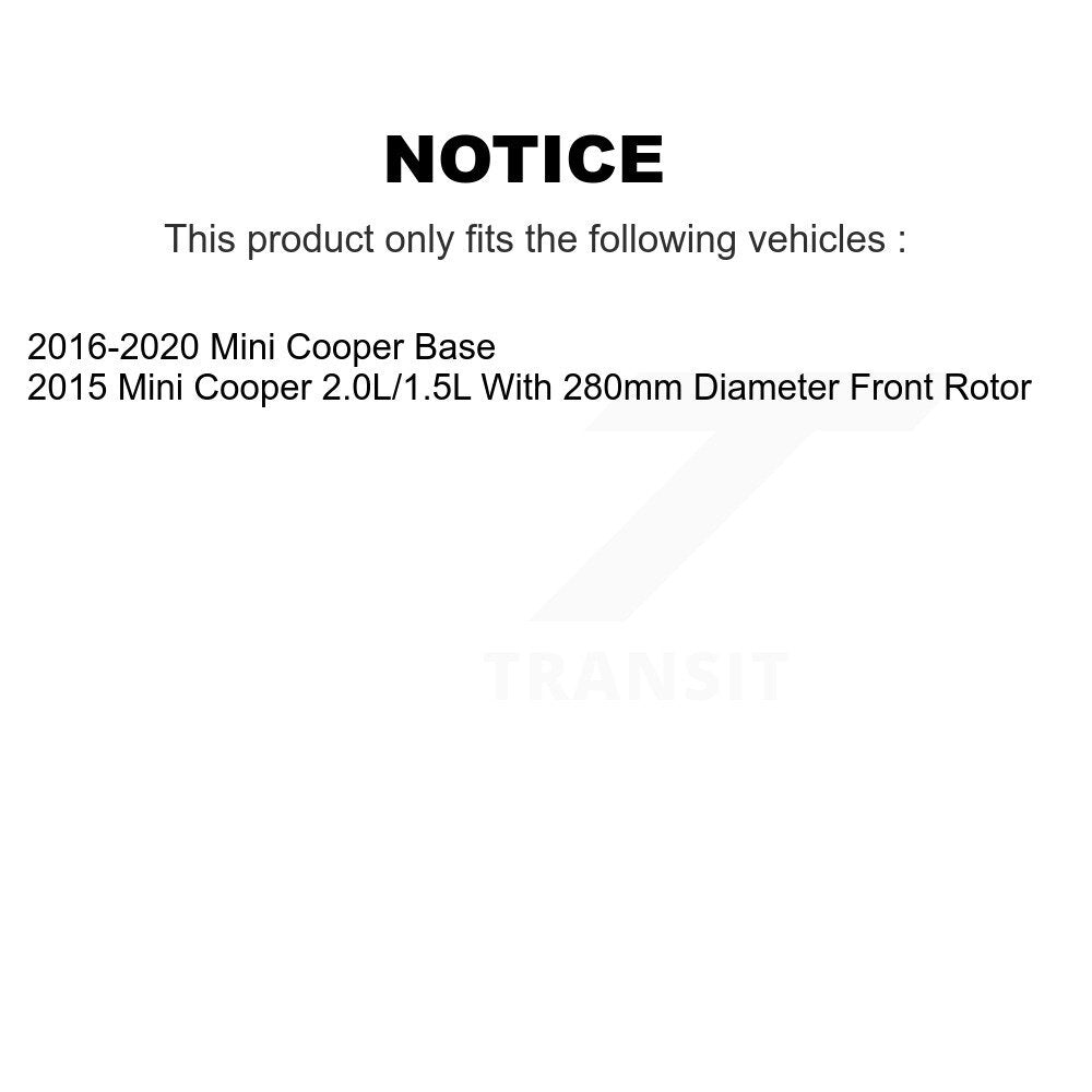 Front Ceramic Disc Brake Pads And Wear Sensors Kit For Mini Cooper KCW-100461