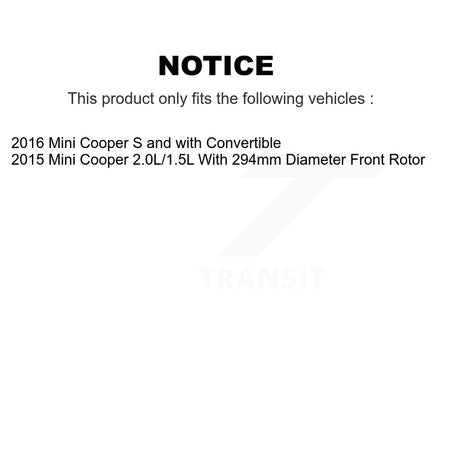 Front Ceramic Disc Brake Pads And Wear Sensors Kit For Mini Cooper KCW-100464
