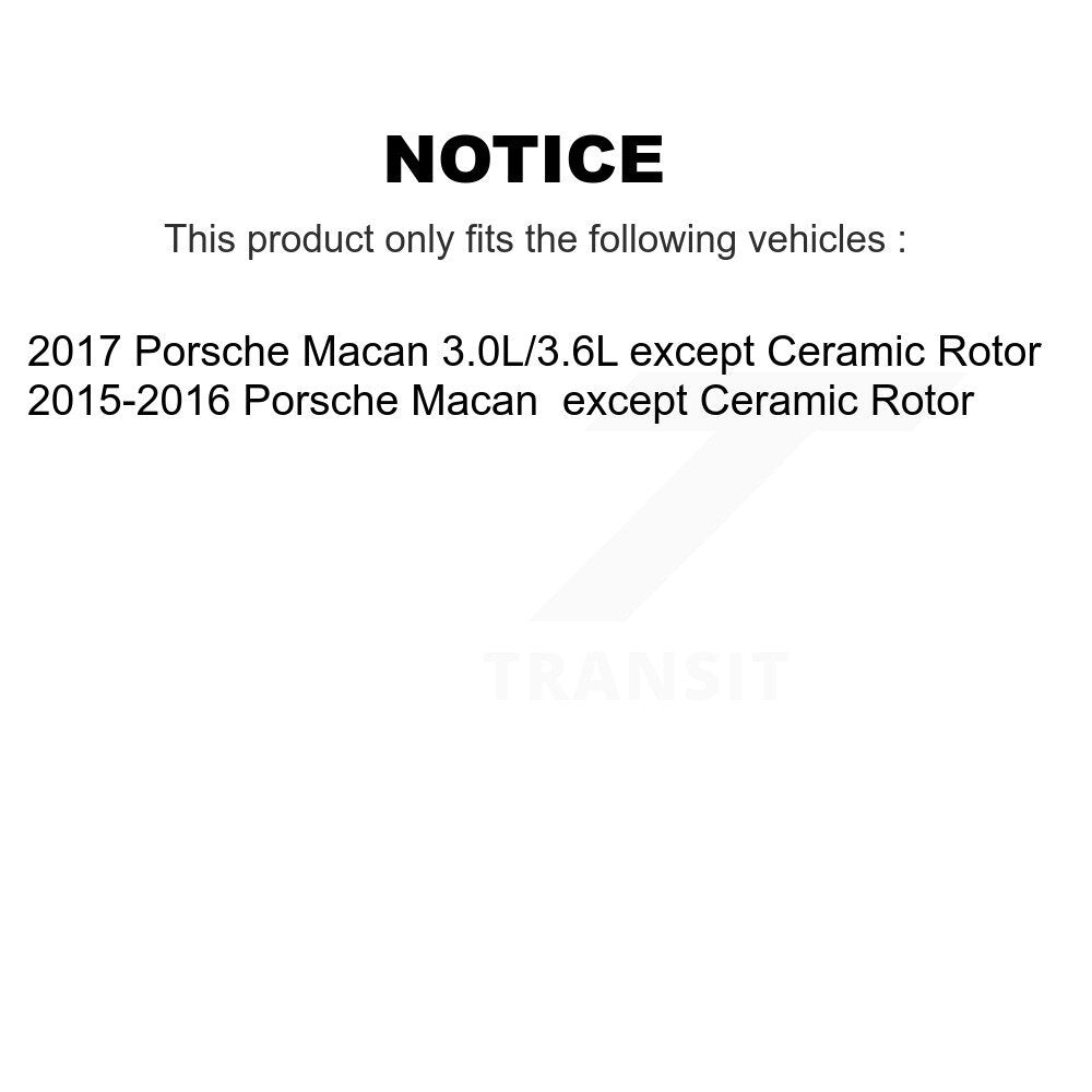 Front Ceramic Disc Brake Pads And Wear Sensors Kit For Porsche Macan except Rotor KCW-100477