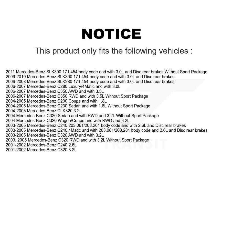 Front Ceramic Brake Pad Wear Sensor Kit For Mercedes-Benz C240 C230 C280 C320 SLK280 C350 KCW-100516